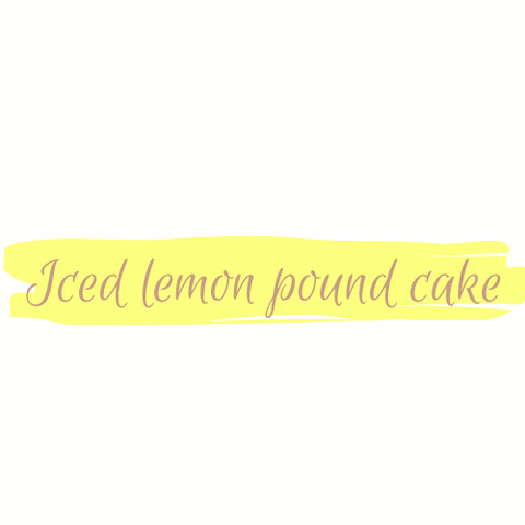 Iced lemon pound cake